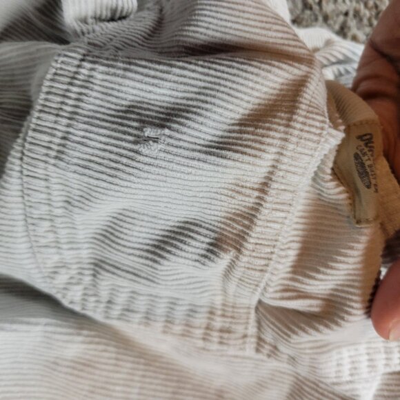 Vintage Lee Dungaree Corduroy Pants Mens 34x28.5 Tag 34x30 Beige Carpenter - Picture 6 of 7